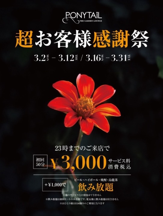 超お客様感謝祭開催中！初回50分3000円！！